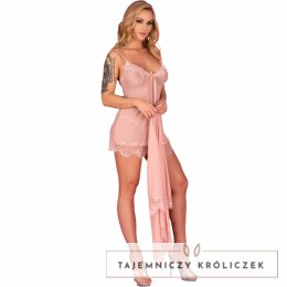 LivCo Corsetti Fashion Hyeona 1710 Babydoll + stringi pudrowy roż XL LIVCO CORSETTI