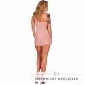 LivCo Corsetti Fashion Hyeona 1710 Babydoll + stringi pudrowy roż XL LIVCO CORSETTI
