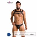 Passion Jacob Black L/XL - Komplet bielizny z poliuretanu Oeko-Tex Passion