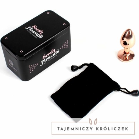 Secret Play Metalowy korek ozdobny rożowe złoto 7cm mały rozmiar SECRETPLAY