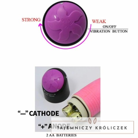 Baile Vibrator anatomiczny rożowy 23,3 cm regulacja prędkości BAILE