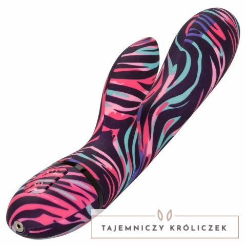CalExotics Menage Moi dwustronny wibrator rożdżka USB 21cm fioletowy CALEXOTICS