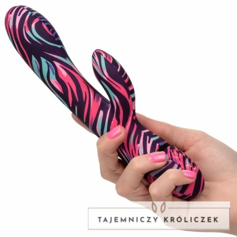 CalExotics Menage Moi dwustronny wibrator rożdżka USB 21cm fioletowy CALEXOTICS