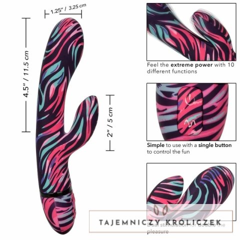 CalExotics Menage Moi dwustronny wibrator rożdżka USB 21cm fioletowy CALEXOTICS