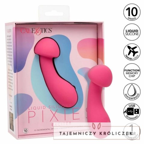 CalExotics Pixies Exciter rożowy - silikonowy masażer dwustronny 10 trybow CALEXOTICS