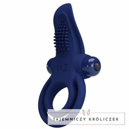 Pretty Love Bronson - podwojny pierścień wibrujący, niebieski, 10 trybow PRETTY LOVE