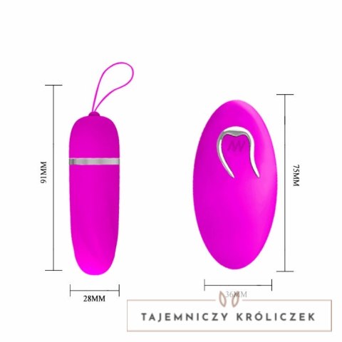 Pretty Love Debby - Jajeczko Wibrujące z Pilotem, 12 Trybow, Liliowe PRETTY LOVE