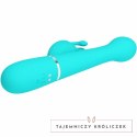 Pretty Love Dejon Rabbit 3w1 wielofunkcyjny masażer aqua green silikon PRETTY LOVE