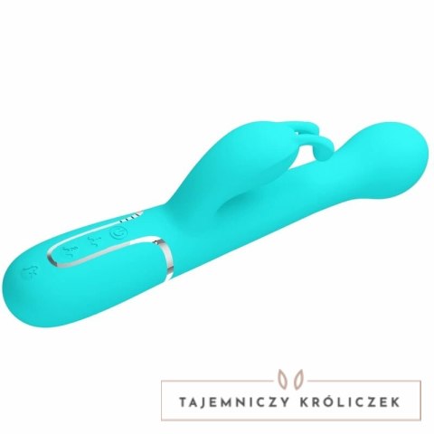 Pretty Love Dejon Rabbit 3w1 wielofunkcyjny masażer aqua green silikon PRETTY LOVE