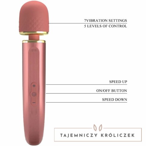 Pretty Love Lotus masażer wibracyjny 7 trybow rożowy 29cm USB PRETTY LOVE