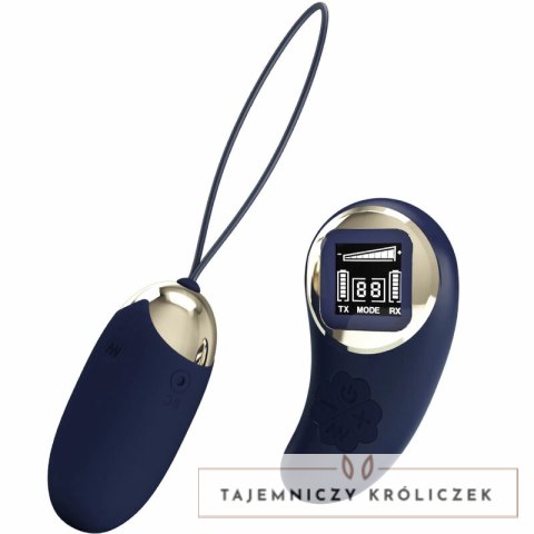 Pretty Love Mina niebieskie jajko sterowane pilotem, 10 trybow, USB PRETTY LOVE