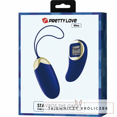 Pretty Love Mina niebieskie jajko sterowane pilotem, 10 trybow, USB PRETTY LOVE
