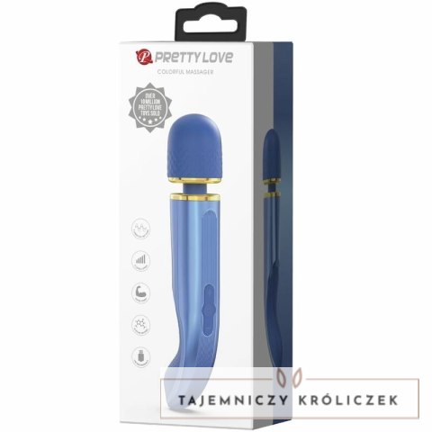 Pretty Love Power Wand masażer 7 trybow wibracji niebieski 24 cm PRETTY LOVE