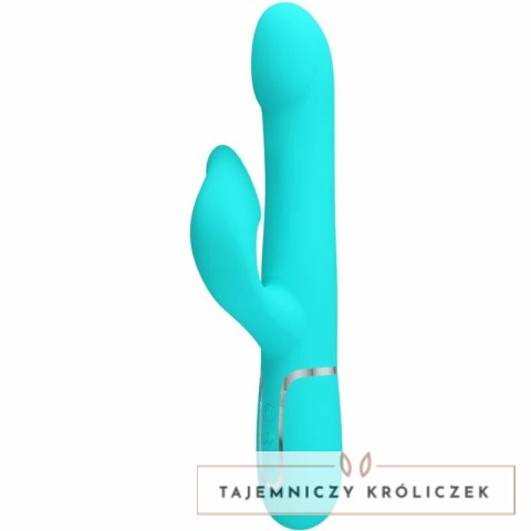Pretty Love Rabbit Aqua Zielony - Wibrujący masażer z perłami, 7 trybow PRETTY LOVE