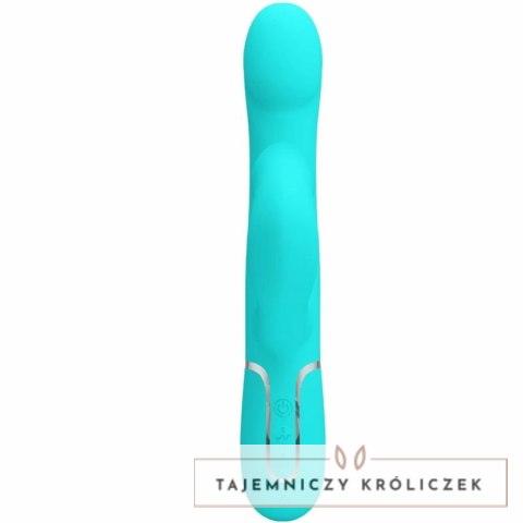 Pretty Love Rabbit Aqua Zielony - Wibrujący masażer z perłami, 7 trybow PRETTY LOVE