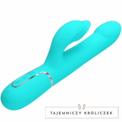 Pretty Love Rabbit Aqua Zielony - Wibrujący masażer z perłami, 7 trybow PRETTY LOVE