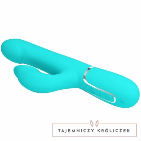 Pretty Love Rabbit Aqua Zielony - Wibrujący masażer z perłami, 7 trybow PRETTY LOVE