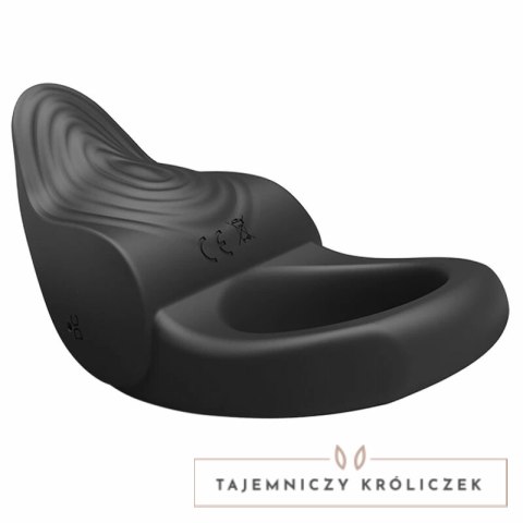 Pretty Love Susanna czarny - elastyczny pierścień wibracyjny z akumulatorem USB PRETTY LOVE