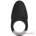 Pretty Love Susanna czarny - elastyczny pierścień wibracyjny z akumulatorem USB PRETTY LOVE