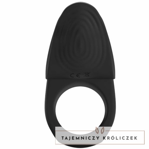 Pretty Love Susanna czarny - elastyczny pierścień wibracyjny z akumulatorem USB PRETTY LOVE