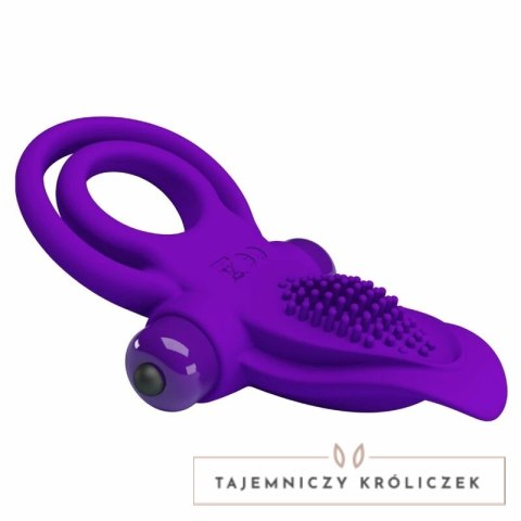 Pretty Love VibraRing fioletowy silikonowy pierścień stymulujący 10 trybow PRETTY LOVE