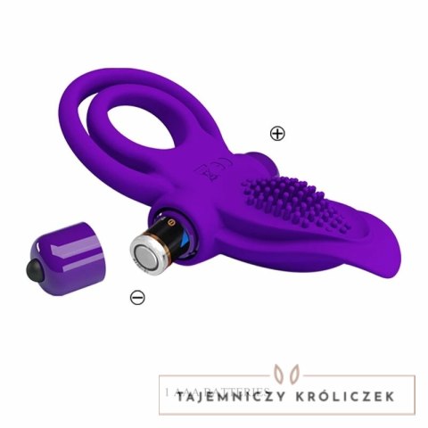 Pretty Love VibraRing fioletowy silikonowy pierścień stymulujący 10 trybow PRETTY LOVE