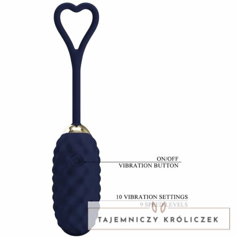 Pretty Love Vivian Blue - bezprzewodowe jajko wibrujące z pilotem, niebieskie PRETTY LOVE