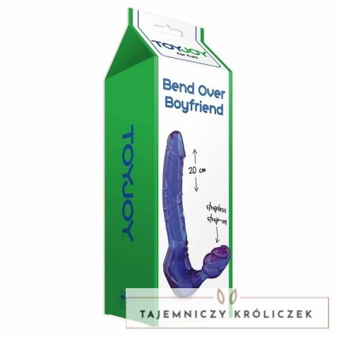 TOYJOY Strapless Strap-On silikonowy system podwojny 24 cm fioletowy TOYJOY