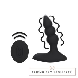 Loveline Plug z Wibracją i Pilotem, Licorice Black, anatomiczny kształt Loveline by Shots