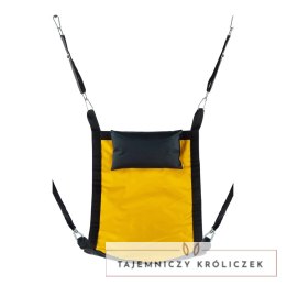 Mr. Sling Prostokątny pas płocienny 4-punktowy żołty z poduszką Mr. Sling