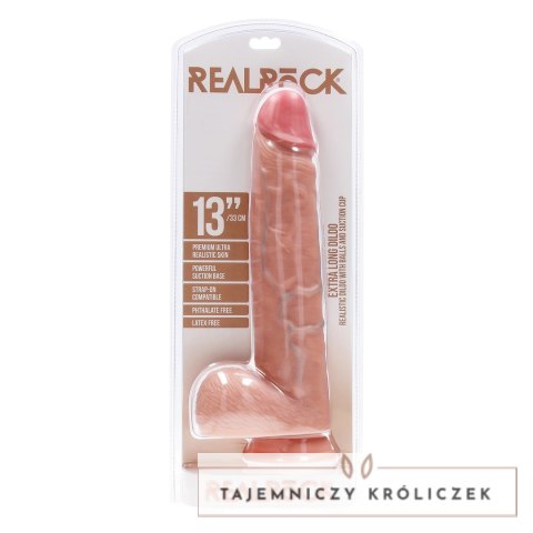 RealRock Model 33 cm - anatomiczna forma z przyssawką, duży rozmiar RealRock by Shots