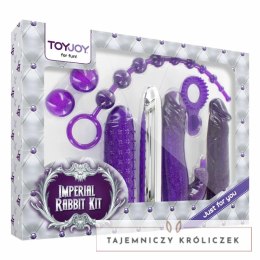 TOYJOY Imperial Rabbit Zestaw 7-elementowy fioletowo-srebrny TOYJOY