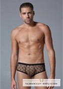 Allure Star Przezroczyste Slipki S/M, elastyczne, siateczkowy tył Allure