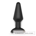 B-Vibe Rimming Plug XL Black - Zdalnie sterowana zatyczka, rozmiar XL B-Vibe