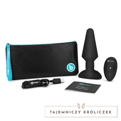 B-Vibe Rimming Plug XL Black - Zdalnie sterowana zatyczka, rozmiar XL B-Vibe