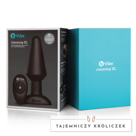 B-Vibe Rimming Plug XL Black - Zdalnie sterowana zatyczka, rozmiar XL B-Vibe