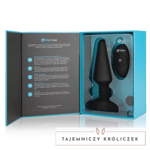 B-Vibe Rimming Plug XL Black - Zdalnie sterowana zatyczka, rozmiar XL B-Vibe