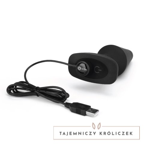 B-Vibe Rimming Plug XL Black - Zdalnie sterowana zatyczka, rozmiar XL B-Vibe