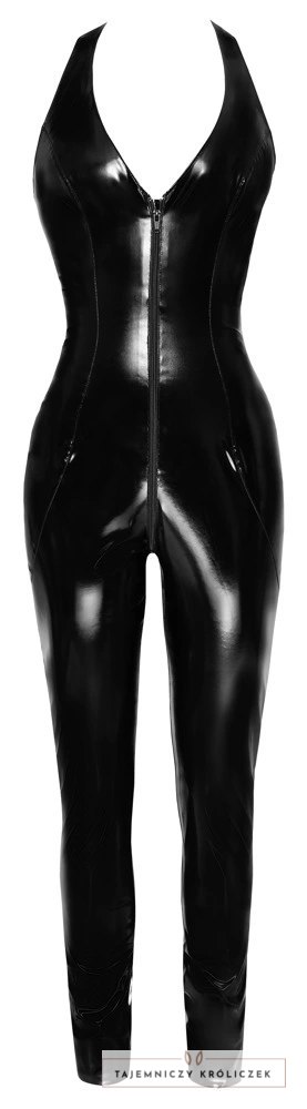 Black Level Kombinezon Vinylowy Czarny Z Dwukierunkowym Zamkiem S Black Level