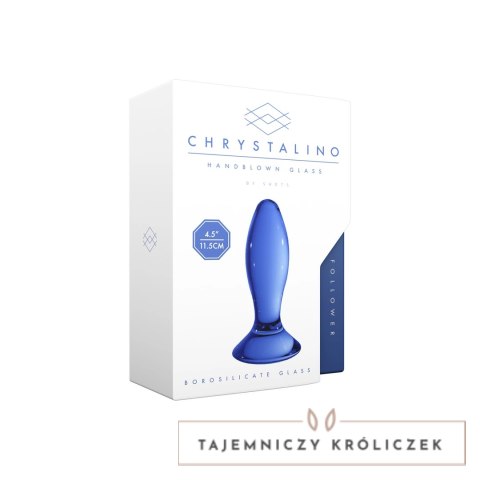 Christalino Follower szklany korek analny borokrzemianowy niebieski Chrystalino by Shots