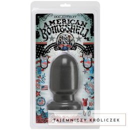 Doc Johnson Shellshock Mini - kompaktowy korek anatomiczny PVC Gun Metal Doc Johnson