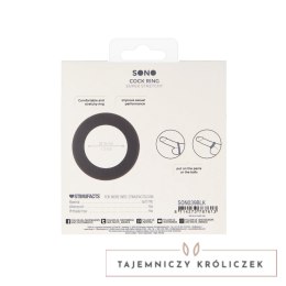 EasyToys No.39 pierścień anatomiczny TPE czarny połprzezroczysty Sono by Shots
