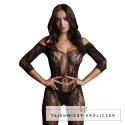 Le Desir Bodystocking S-XL Koronkowy Długi Rękaw Elastyczny Czarny Le Désir by Shots