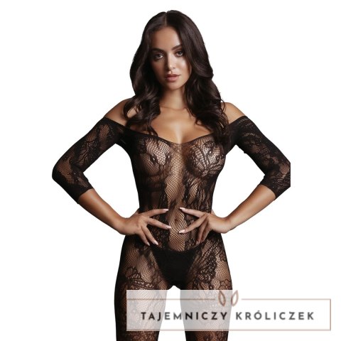 Le Desir Bodystocking S-XL Koronkowy Długi Rękaw Elastyczny Czarny Le Désir by Shots