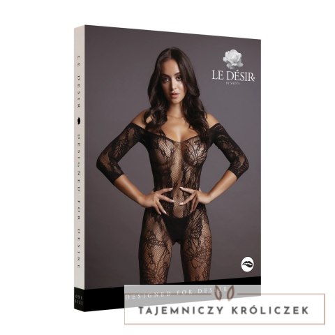 Le Desir Bodystocking S-XL Koronkowy Długi Rękaw Elastyczny Czarny Le Désir by Shots