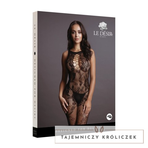 Le Desir Bodystocking koronkowe S-XL z wysokim dekoltem czarne Le Désir by Shots