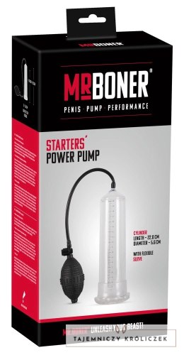 Mr. Boner Manualna Pompa Treningowa Przezroczysta 22 cm Skala ABS Mister Boner