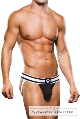 Prowler Jock Strap XL - Męskie majtki sportowe z otwartym tyłem, biało-czarne Prowler