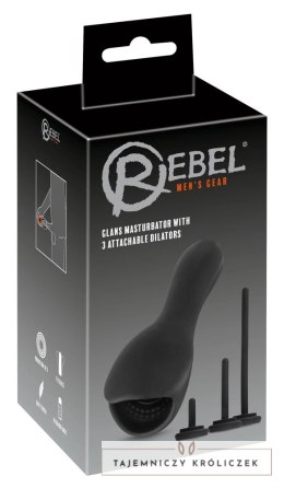 Rebel Model Intymny Czarny 10 Trybow + 3 Wkładki Rozszerzające Rebel