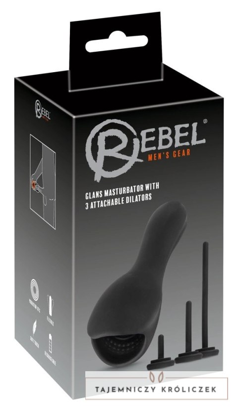 Rebel Model Intymny Czarny 10 Trybow + 3 Wkładki Rozszerzające Rebel
